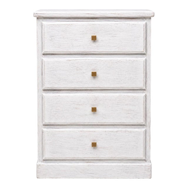 Late 20th Century Solid Pine 4-Drawer Dresser in Our Signature Coastal Breeze Finish For Sale