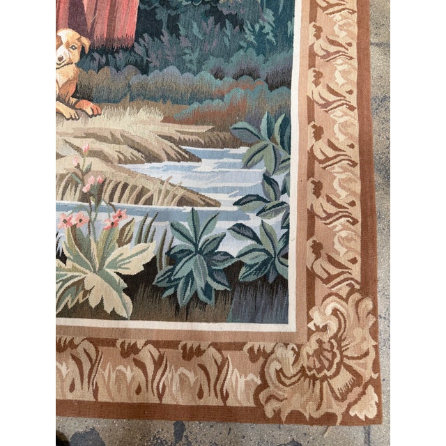 Vintage European Figural Tapestry - Circa 1990s For Sale In Los Angeles - Image 6 of 8
