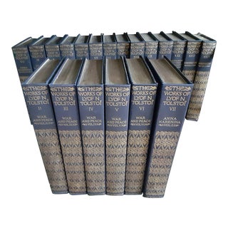 1907 "The Works of Lyof N Tolstoi" Gilt-Edge Book Collection- Set of 20 For Sale