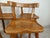 Wood Brutalized Elm High Chairs, 1980s, Set of 5 For Sale - Image 7 of 16