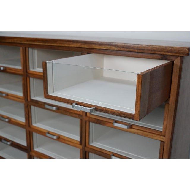 Vintage Dutch Walnut Haberdashery Shop Cabinet, 1950s For Sale - Image 6 of 15