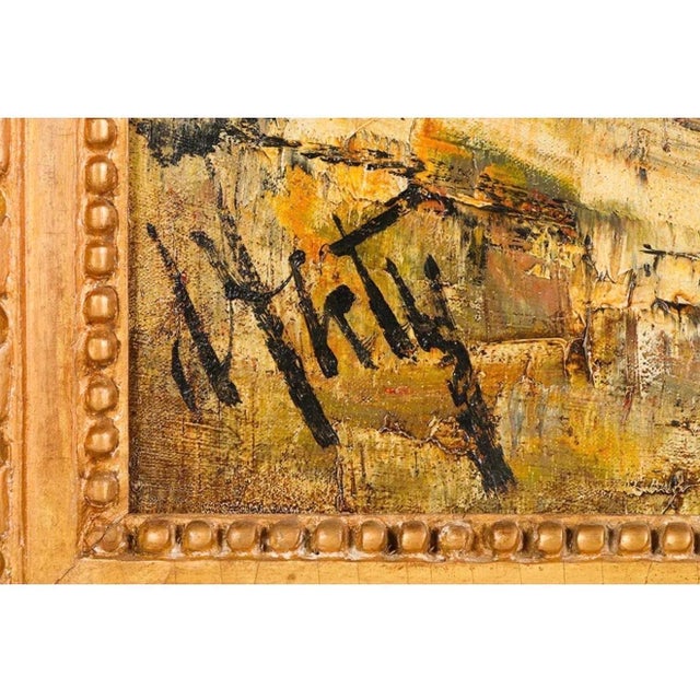 Henri D'Anty, French Modernist Henri d'Anty Abstract Town Landscape Oil Painting Ecole d'Paris For Sale - Image 11 of 12