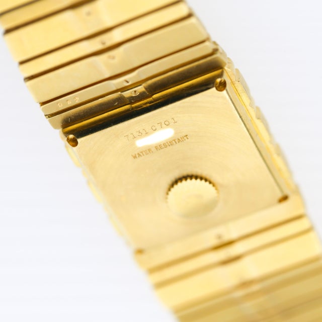 Vintage Piaget Polo 7131 C 701 18k Gold Integral Bracelet Watch For Sale - Image 11 of 14