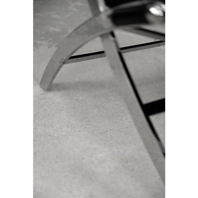 Vintage Italian Minimalist Leather Chair, 1980s For Sale - Image 16 of 18