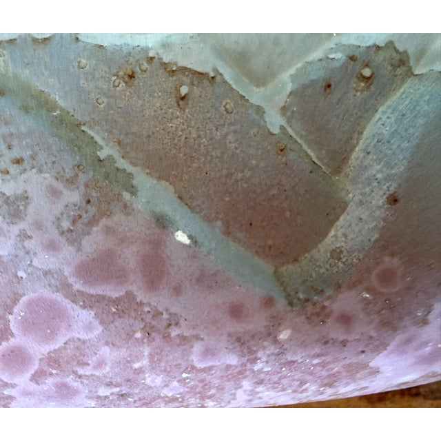 Large Tony Evans Signed and Numbered Studio Pottery Raku Centerpiece Bowl For Sale - Image 11 of 11