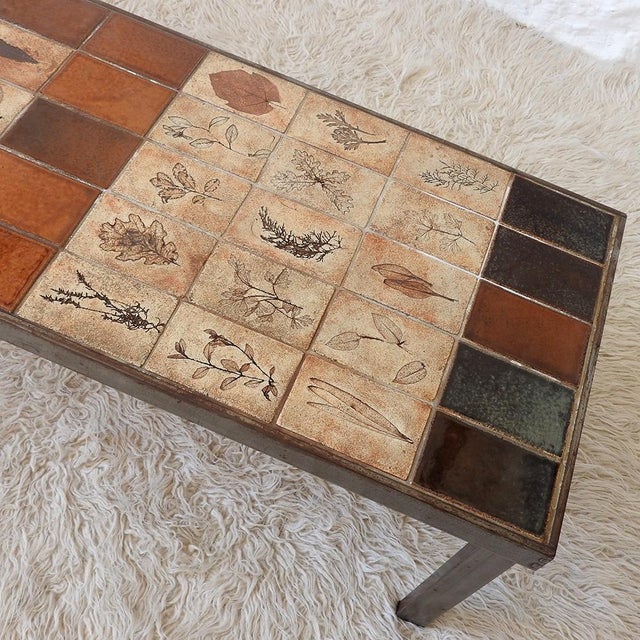 Metal Vintage Ceramic Coffee Table by Roger Capron, France, 1970s For Sale - Image 7 of 13