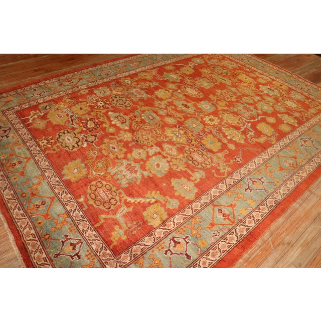Description an early 20th Century Antique Turkish Oushak Rug Details rug no. j3467 size 7' 10" x 10' 10" (239 x 330 cm)
