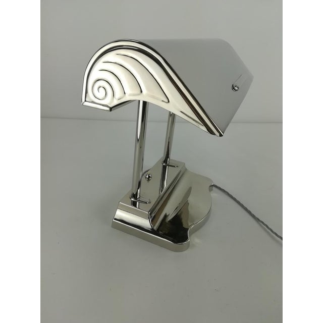 Contemporary Chrome-Plated Desk Lamp For Sale - Image 3 of 9