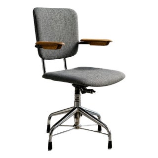 Mid-Century Scandinavian Modern Industrial Office Swivel Chair from Verkstads AB Lindqvist, 1960s For Sale