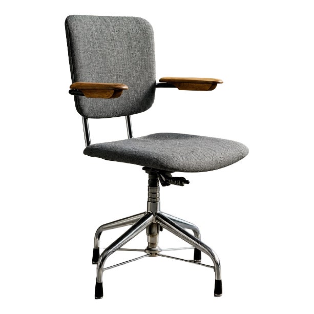 Mid-Century Scandinavian Modern Industrial Office Swivel Chair from Verkstads AB Lindqvist, 1960s For Sale