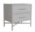Contemporary Verona Two-Drawer Nightstand in Light Gray For Sale - Image 3 of 6