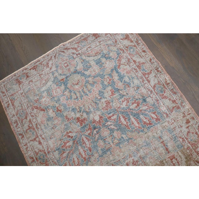 Textile Wide Worn Antique Persian Sarouk Runner - 3'6" x 13'5" For Sale - Image 7 of 9