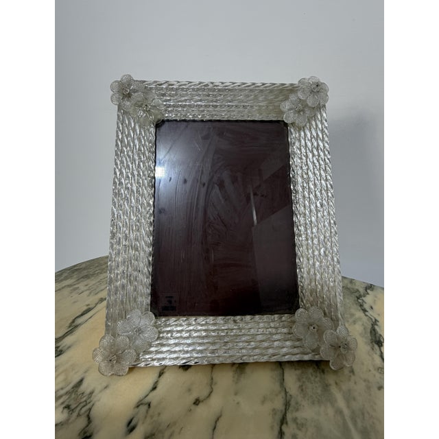 Glass Large Murano Glass Photograph Holder from Vetri Murano, 1960 For Sale - Image 7 of 14