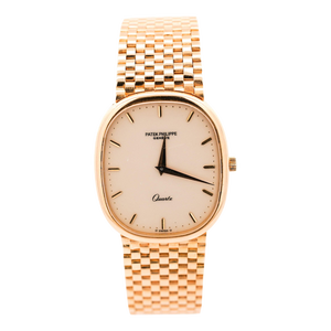 Vintage Patek Philippe Grand Ellipse 18K Yellow Gold Quartz 31mm Unisex 1980 Wat