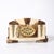 Art Deco Mantlepiece Clock in Tessellated Ice Sugar & Cream Onyx W/ Gilt Bronze For Sale - Image 4 of 15