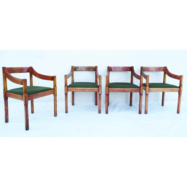 Black Carimate Armchairs attributed to Vico Magistretti, Italy, 1961, Set of 4 For Sale - Image 8 of 8