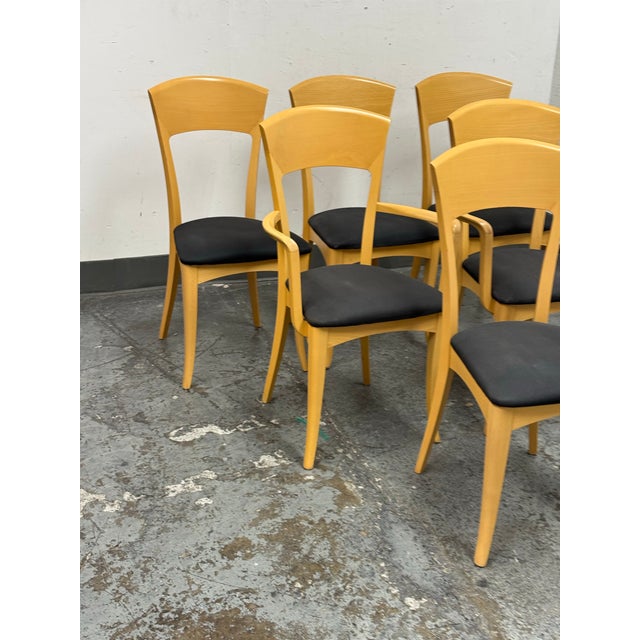 Wood Antonio Sibau for Room & Board Venice Italian Beechwood Dining Chairs, Set of Six For Sale - Image 7 of 13