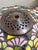 Glass Vintage 1990s Artisan Stained Glass Floral Lampshade by Anne Thomason For Sale - Image 7 of 8