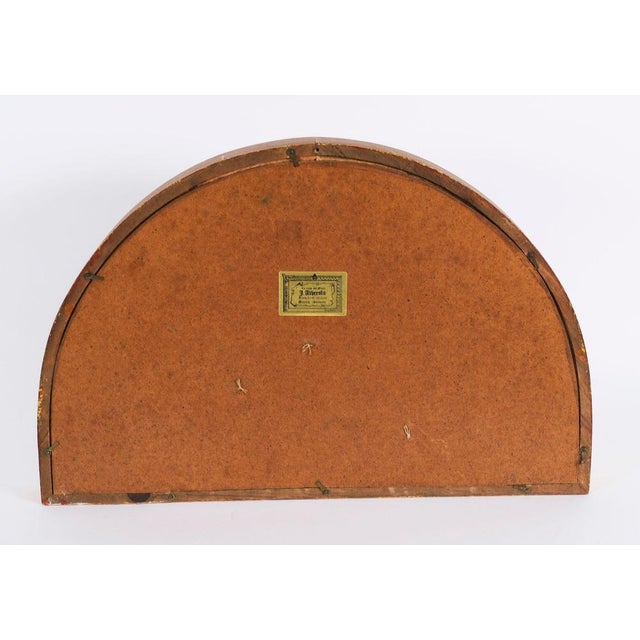 Textile Antique French Framed Hand-Painted Silk Fan Gilded Box Frame, 1700s For Sale - Image 7 of 10