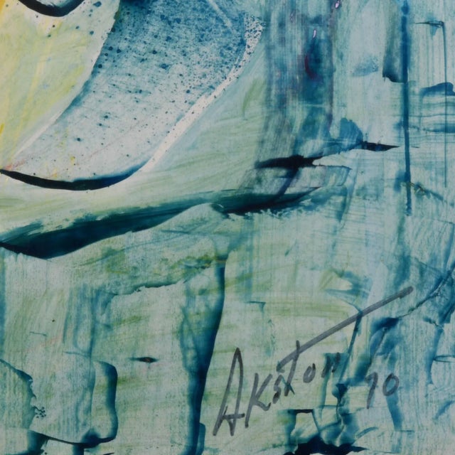 Framed Signed J. Akston "Do You Mean It?, 1970" Mixed Media For Sale - Image 4 of 14