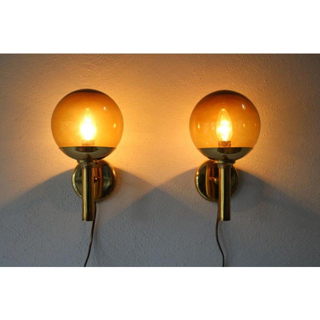 Brass Wall Lights by Sven Mejlstrøm for Mejlstrøm Belysning, 1960s, Set of 2 For Sale - Image 4 of 11