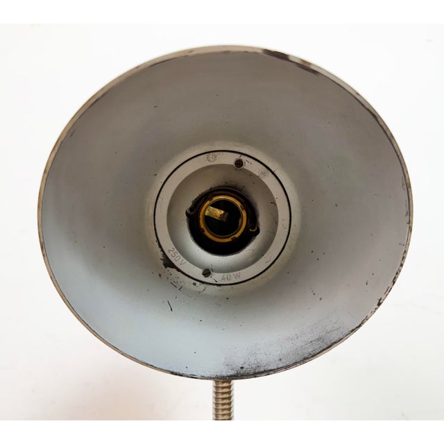 Vintage Brown Bakelite Gooseneck Table Lamp, 1960s For Sale - Image 9 of 18