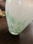 Contemporary Contemporary Heavy Large Glass Vase Milk White and Green For Sale - Image 3 of 7