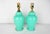 Aqua Blue Glass Boudoir Lamps, Pair For Sale - Image 11 of 11