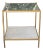 Lillian August 'Anton' Aged Brass and Shagreen Side Table For Sale