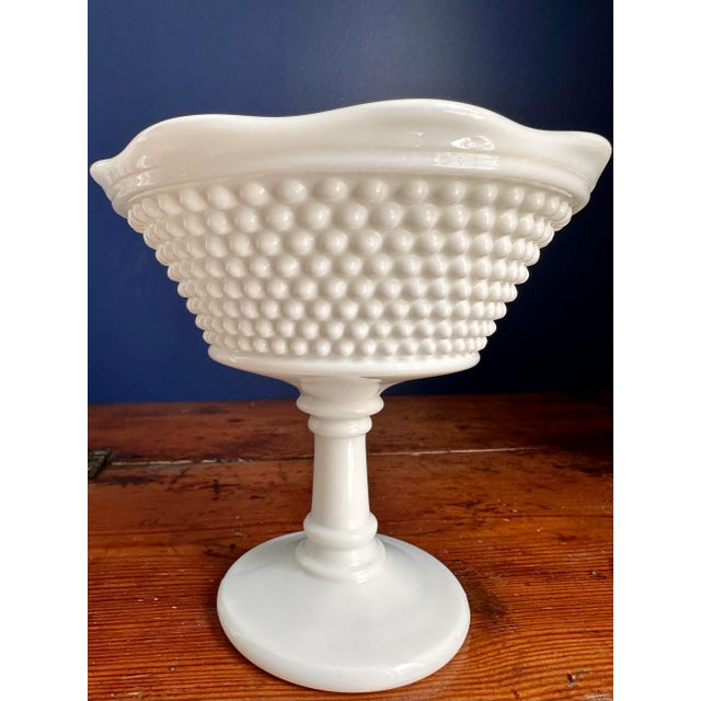 Late 20th Century Vintage Westmoreland Milk Glass Compote For Sale - Image 5 of 9