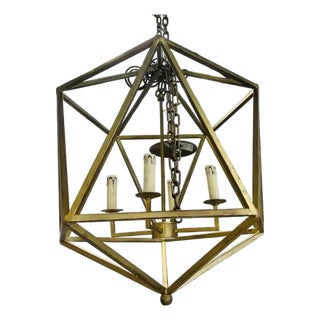 Contemporary Mid Century Modern Mr. Brown London Orion Gold Chandelier For Sale