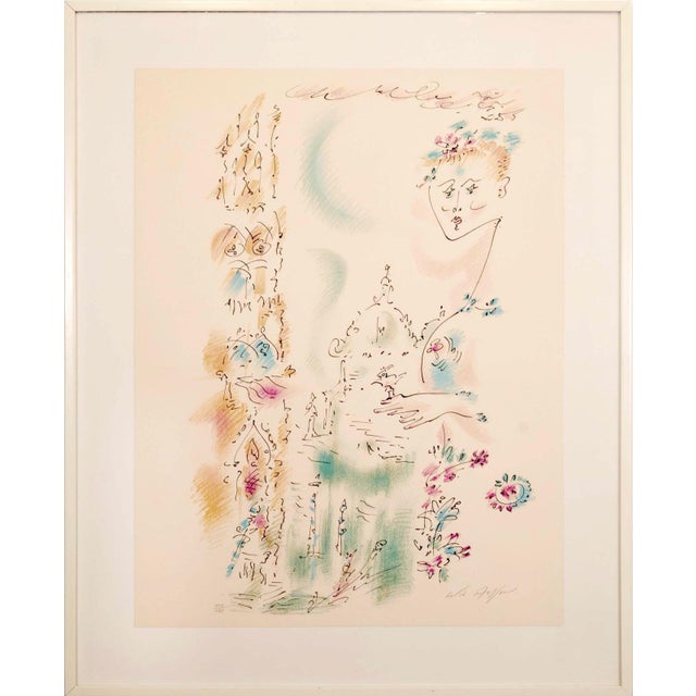 Andre Masson Venise en Fleurs Signed Modern Lithograph on Paper 114/125 Framed For Sale - Image 4 of 11