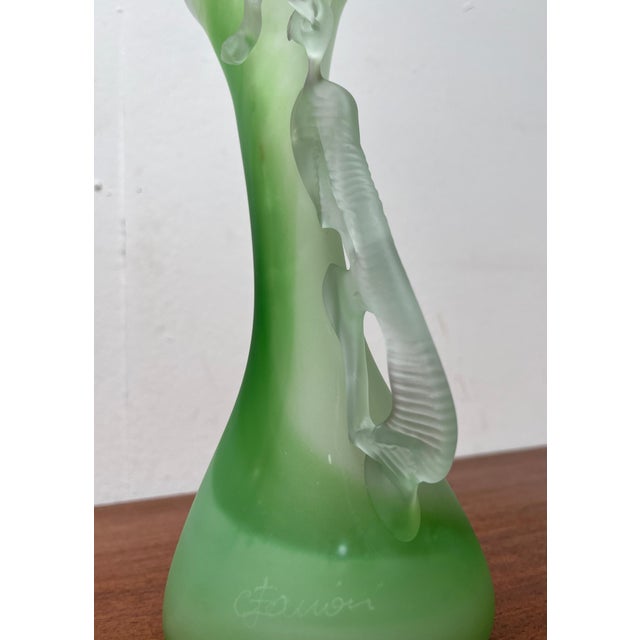 Vintage French Art Glass Carafe and Bowl, 1970s, Set of 2 For Sale - Image 12 of 18