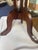 Coffee Vintage Hammary Mahogany Cloverleaf Side Table - Mid-Century Tooled Leather Pedestal Accent Table - Plant No. 2 Lenoir Nc For Sale - Image 8 of 11