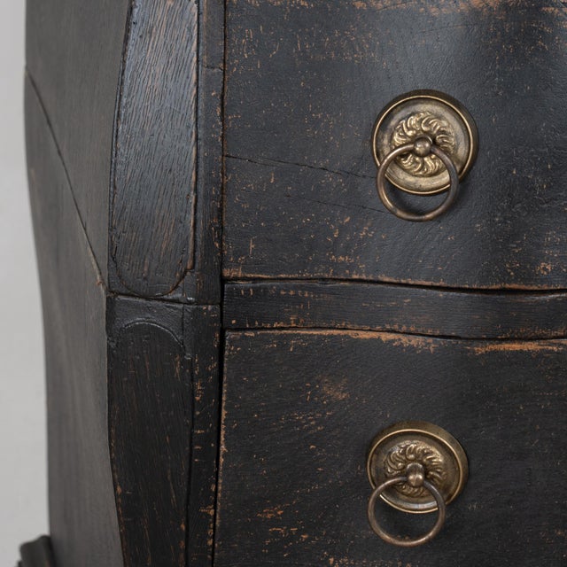 Black Large 18th Century Danish Black Oak Chest of Drawers For Sale - Image 8 of 18