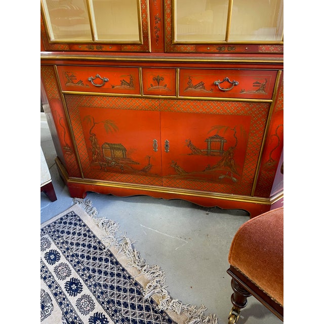Mid 20th Century Red Lacquer Display Cabinet by Scalia, Schmieg, Kotzian For Sale - Image 12 of 18