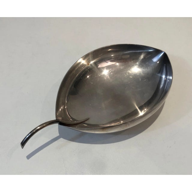 Christofle, Gallia, Silver Plated Leaf Vide-Poche, French, Circa 1930 For Sale - Image 6 of 13