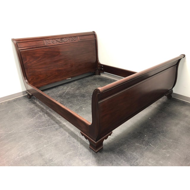 Henkel Harris Solid Mahogany King Sleigh Bed 179/180 6/6 Finish 29