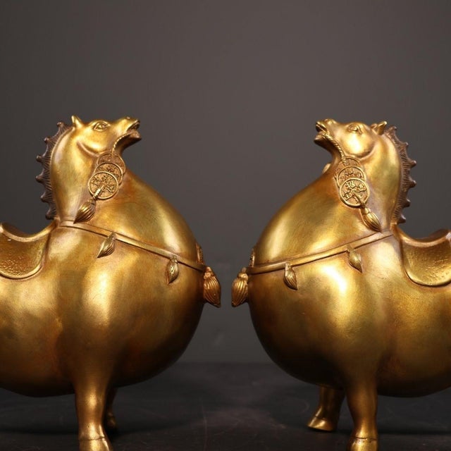 Pair of Vintage Bronze "Money Horse" Sculptures With Coin Accents For Sale In Los Angeles - Image 6 of 8