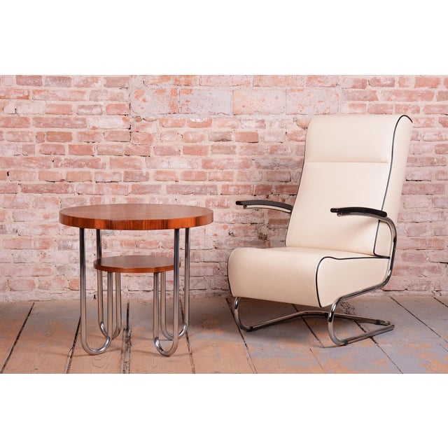 Bauhaus Armchairs FN24 in Chrome and Leather attributed to Mücke-Melder, Czech, 1930s, Set of 2 For Sale - Image 15 of 17