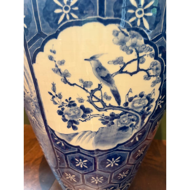 Meiji Japanese Arita Floor Vase For Sale - Image 9 of 12