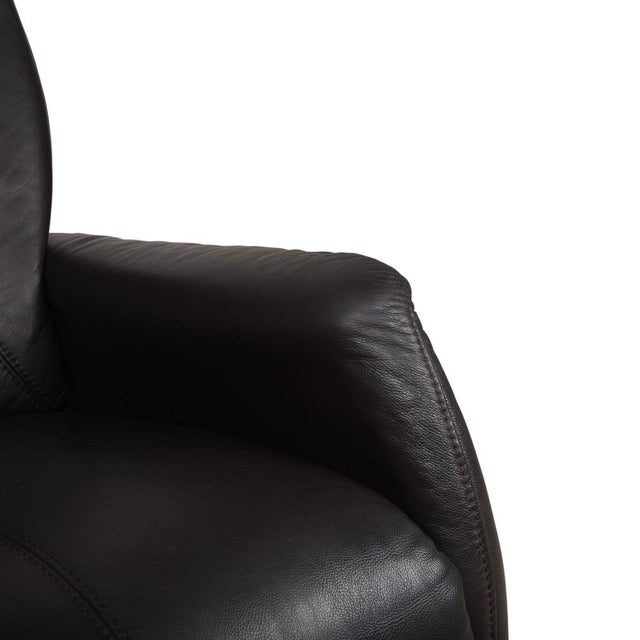 Cumuly Leather Armchair in Anthracite Grey with Manual Reclining Function by Himolla For Sale - Image 6 of 15