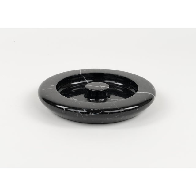 Black Marble Ashtray attributed to Angelo Mangiarotti, Italy, 1970s For Sale - Image 4 of 18