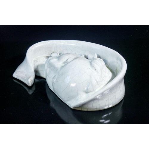 Ceramic Sculpture of Woman's Face by M. Andersen For Sale - Image 14 of 16