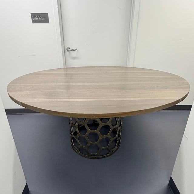 Mr Brown London Angeline Dining Table Base With Oval Top For Sale - Image 11 of 17