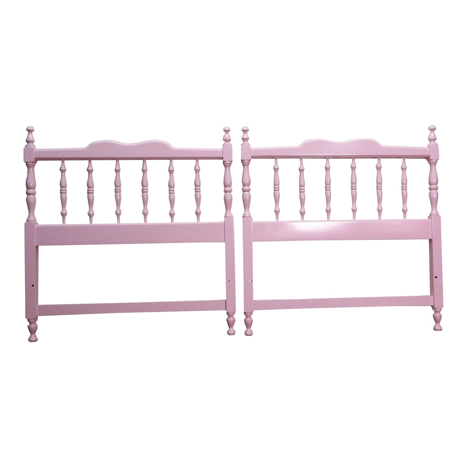 20th Century Colonial Turned Wood Twin Headboards a Pair Chairish