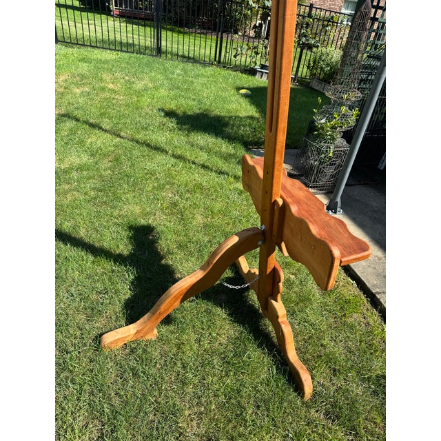 1970s Witco Carved Wood Artist's Easel For Sale In Pittsburgh - Image 6 of 9