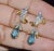 Certified Natural 5.67Cts VS F Diamond Aquamarine 18K Gold Dangle Earrings, A Pair For Sale - Image 9 of 10