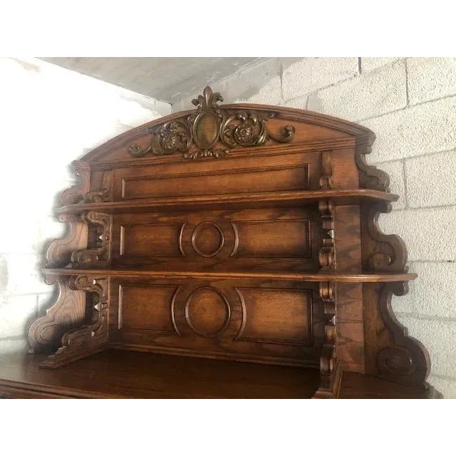 Late 19th Century Antique French Renaissance Oak Hunt Server For Sale - Image 5 of 6