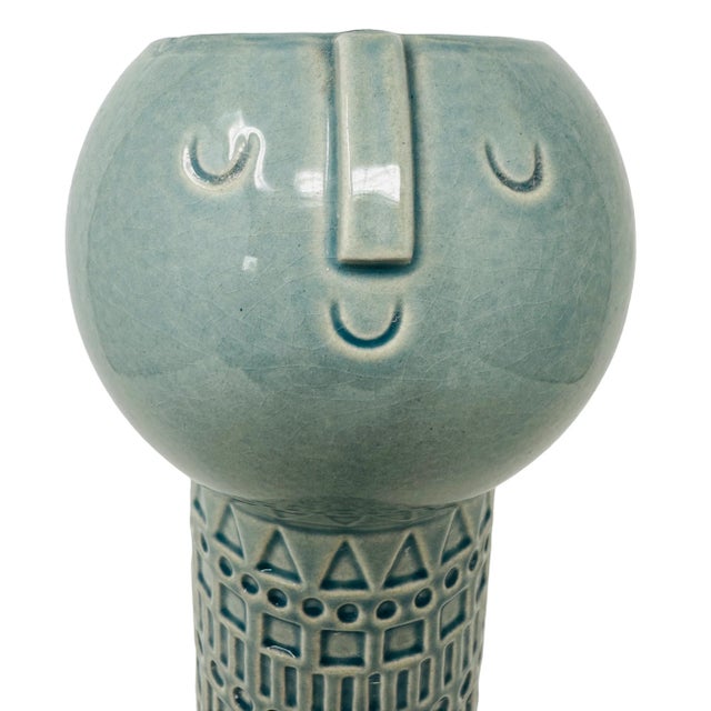 The Vintage West Elm Atelier Stella Ceramic Vase is a beautiful and unique piece made in Portugal. It features a...